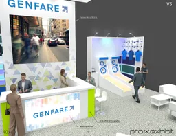 40x40 Island booth design by Pro-X Exhibits